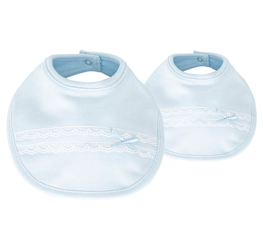 Blue Lace Baby Bib – Calamaro Baby (Made in Spain)