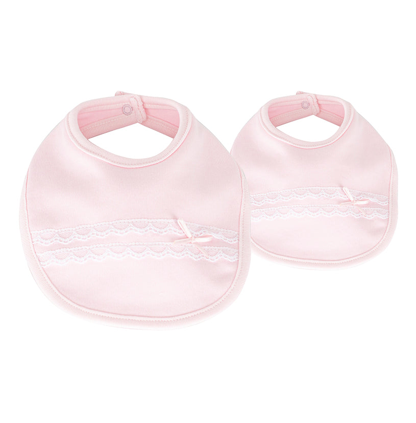 Pink Lace Baby Bib – Calamaro Baby (Made in Spain)
