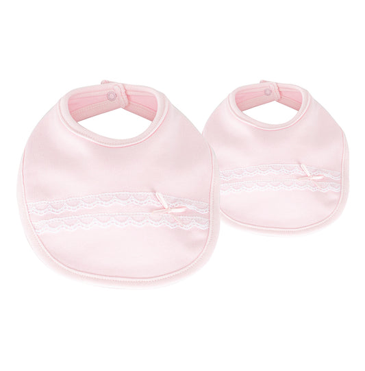 Pink Lace Baby Bib – Calamaro Baby (Made in Spain)