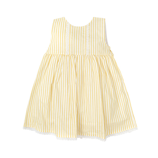 Raíz Collection Yellow Stripe Dress for Girls – Babidu | Made in Spai