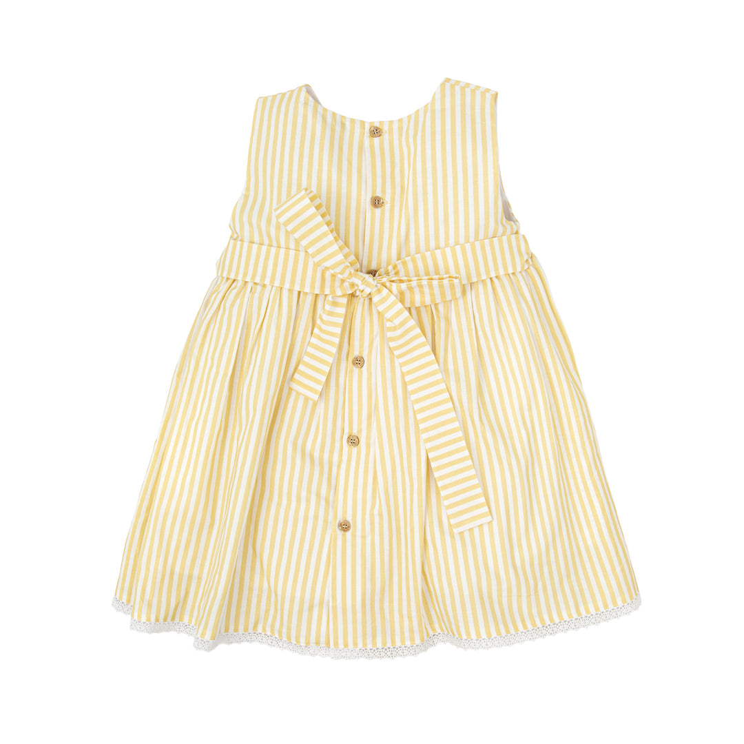 Raíz Collection Yellow Stripe Dress for Girls – Babidu | Made in Spai