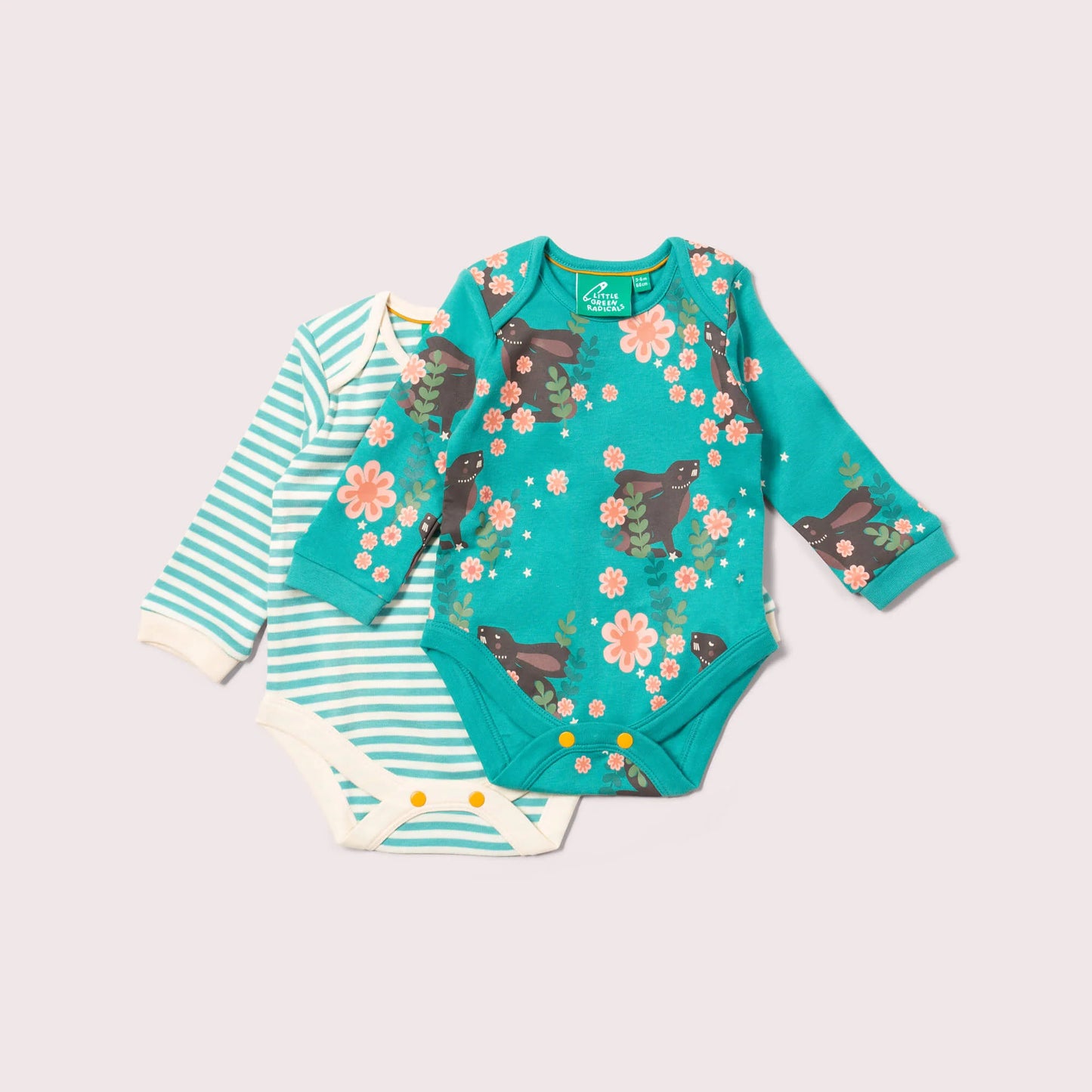 Winter Rabbits Baby Bodysuit 2-Pack – 100% Organic Cotton | Newborn to 12 Months