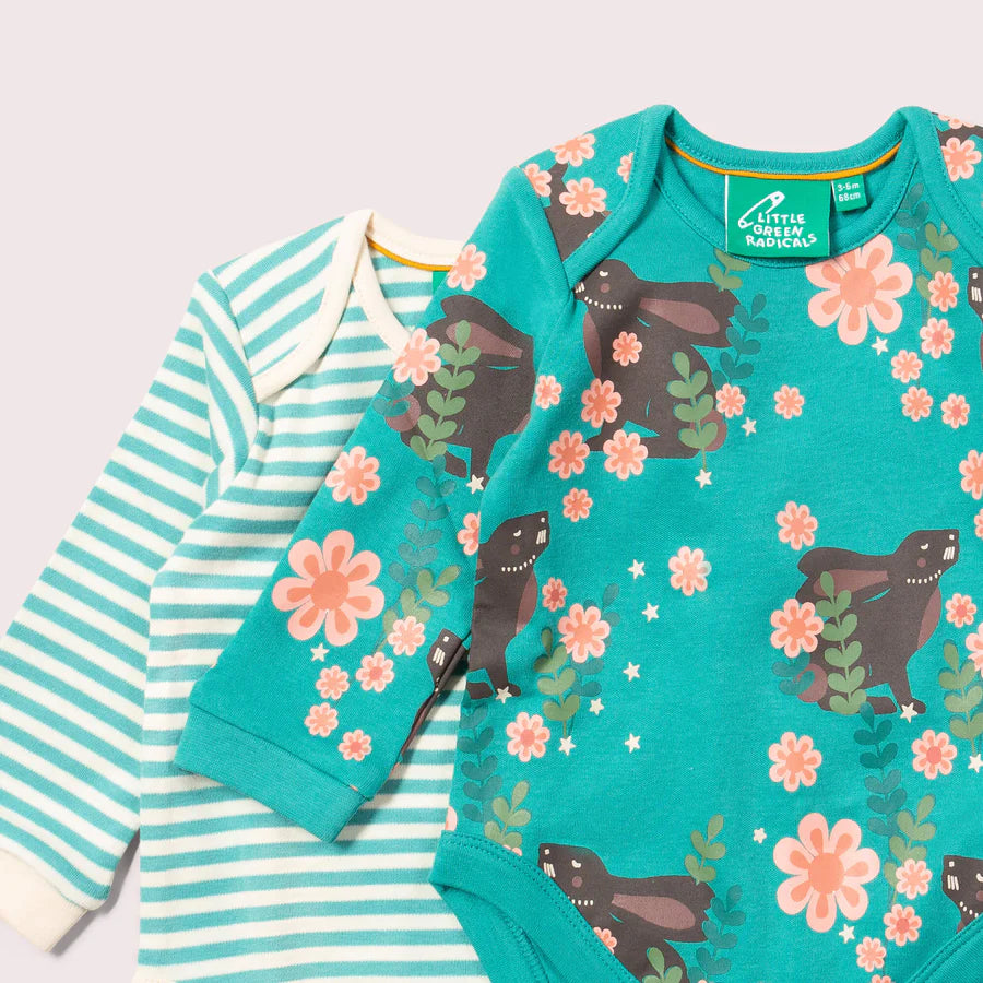 Winter Rabbits Baby Bodysuit 2-Pack – 100% Organic Cotton | Newborn to 12 Months