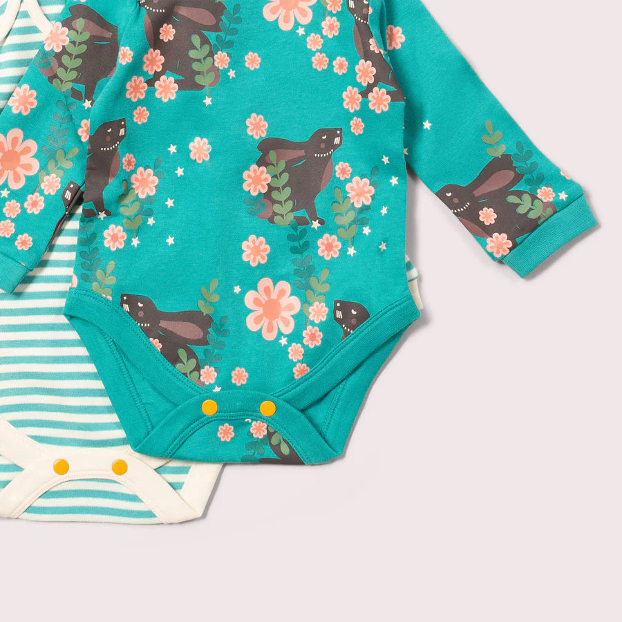 Winter Rabbits Baby Bodysuit 2-Pack – 100% Organic Cotton | Newborn to 12 Months