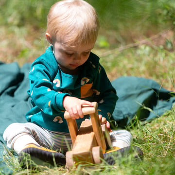 Turqoise Rainbows Organic T-Shirt & Jogger Playset