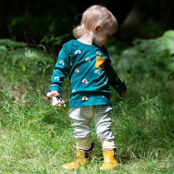 Turqoise Rainbows Organic T-Shirt & Jogger Playset