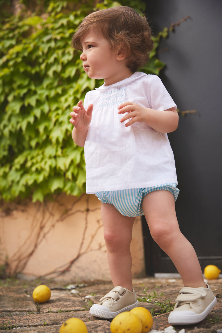 Melodia Baby Boys Cotton Two-Piece Set | Woven Shirt &amp; Shorts Outfit