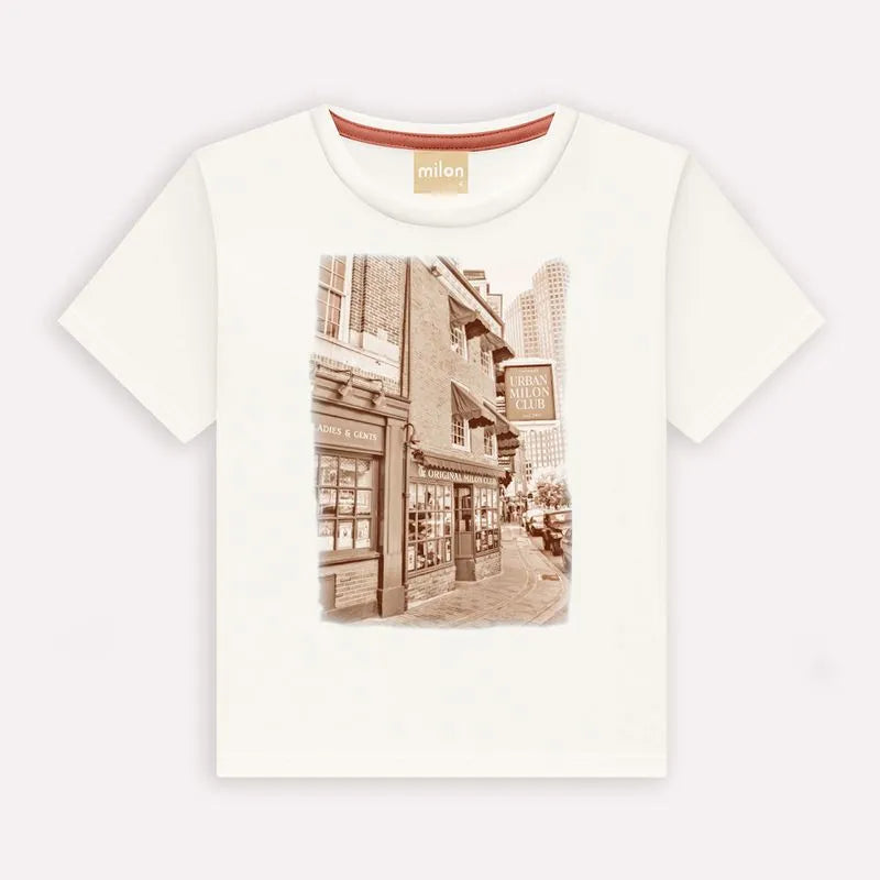Boys’ Urban Dandelion Orange Bermuda Set with Printed Tee – Milon (Infant to Teen)