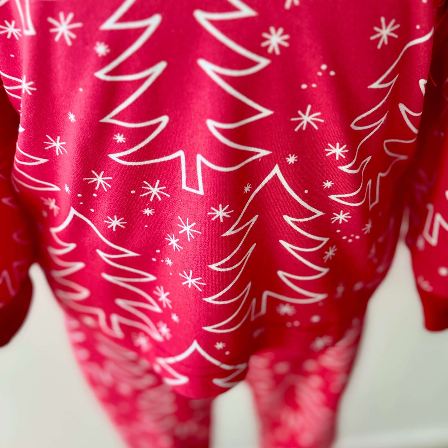 Unisex Red Trees Pajama Set