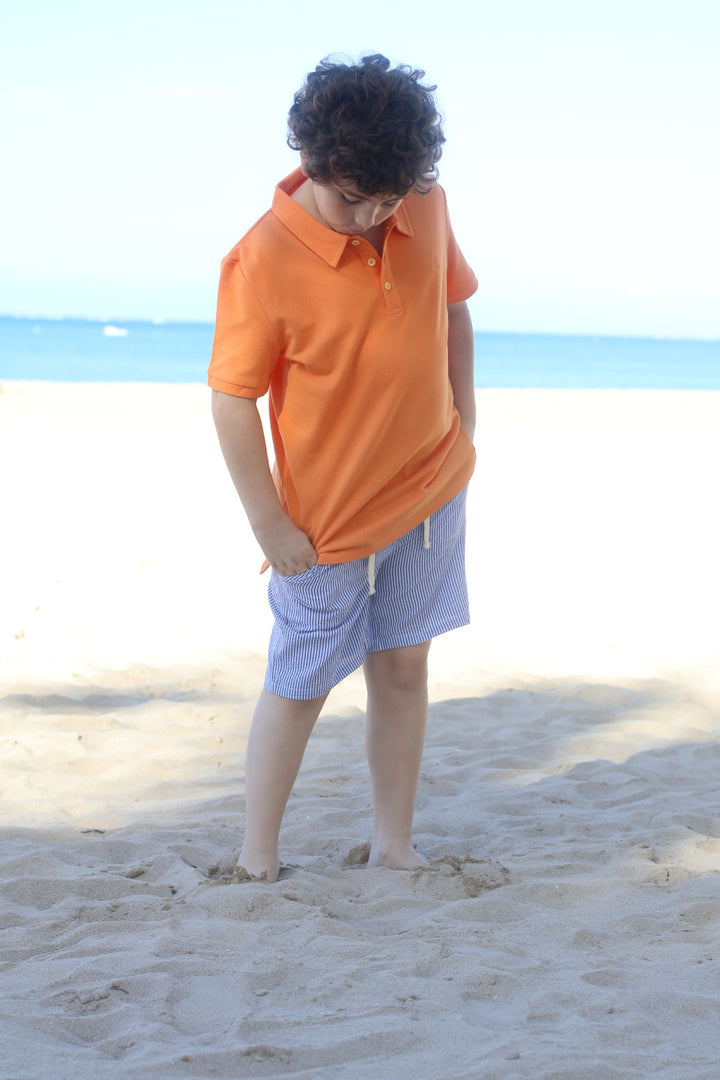 CREW Blue/White Woven Shorts
