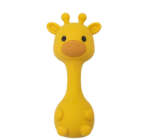 Mustard Giraffe Silicone Rattle