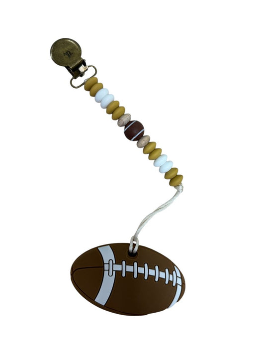 Football Pacifier Toy & Silicone Teether Set