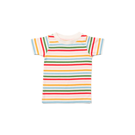 Rainbow Striped Short Sleeve T-Shirt