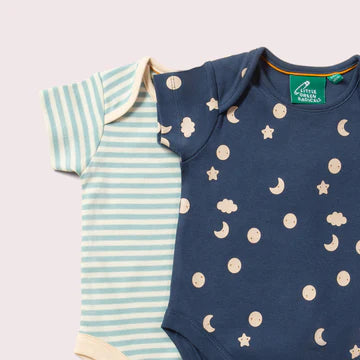 Full Moon Organic Baby Bodysuit Set – 2 Pack | 100% Organic &amp; Fairtrade Cotton