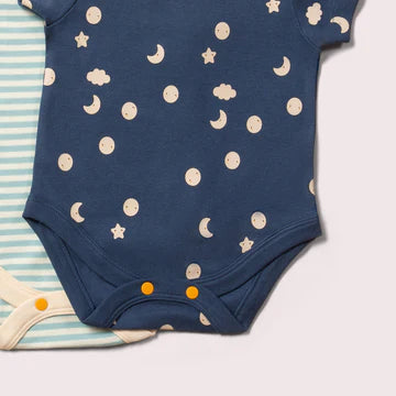 Full Moon Organic Baby Bodysuit Set – 2 Pack | 100% Organic &amp; Fairtrade Cotton