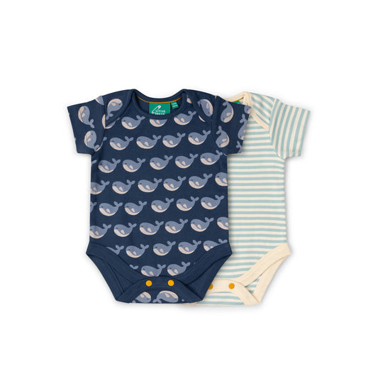 Singing Whales Organic Baby Bodysuit 2 Pack
