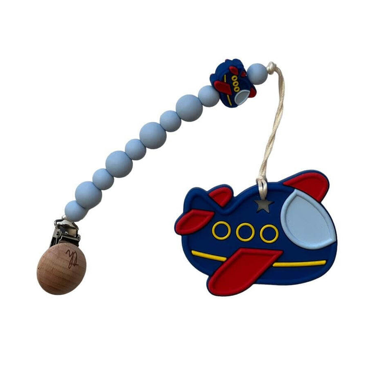 Airplane Blue Teether &amp; Clip Bundle - Nico