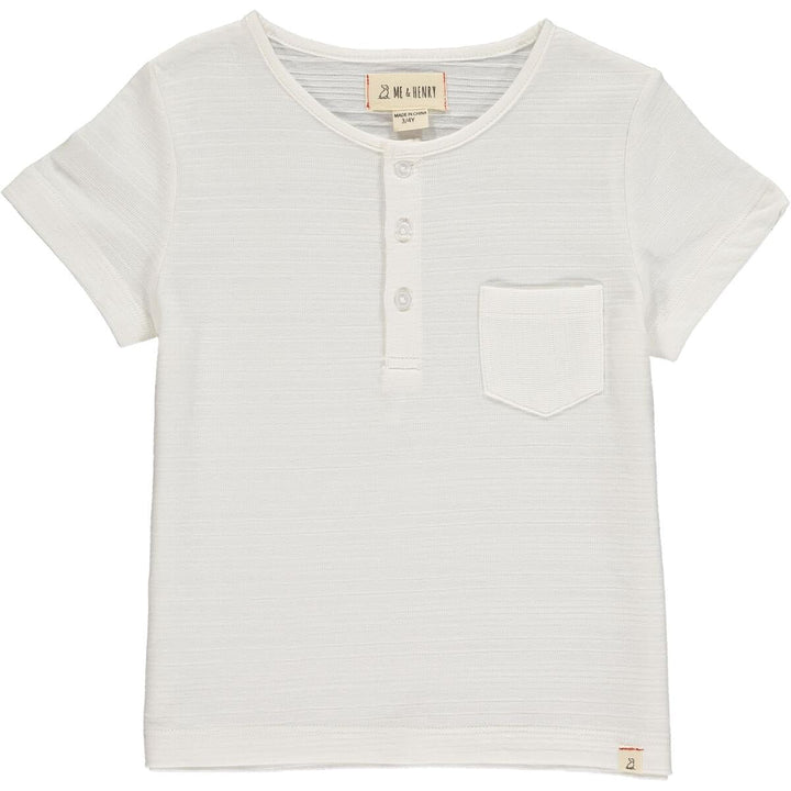 DODGER white ribbed henley - Nico