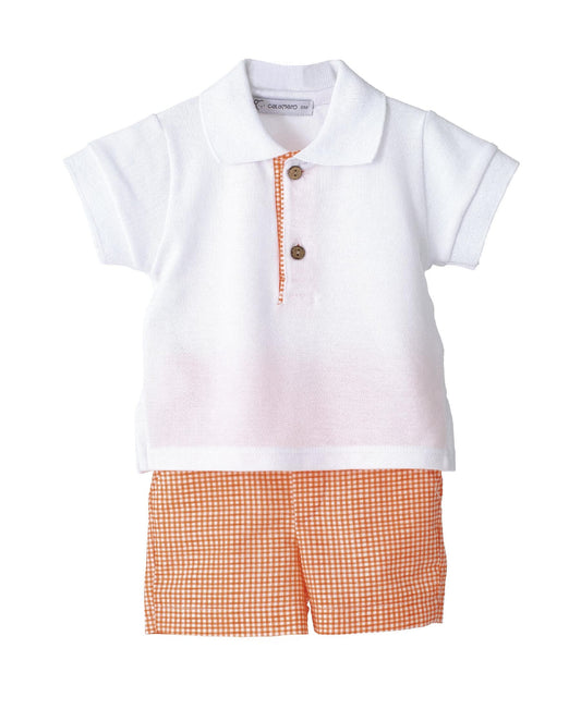 Tasmania Boys Set- Gingham Pants