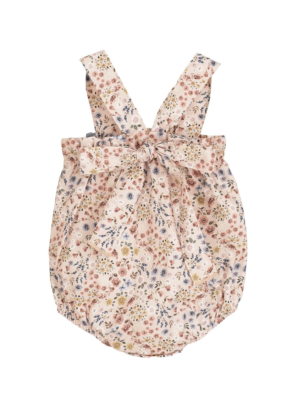 Poniente Peto Baby Girl Romper – 100% Cotton, Made in Spain (1–24 Months)