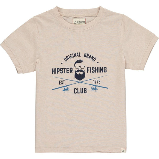 FALMOUTH Beige 'Hipster Fishing' tee - Nico