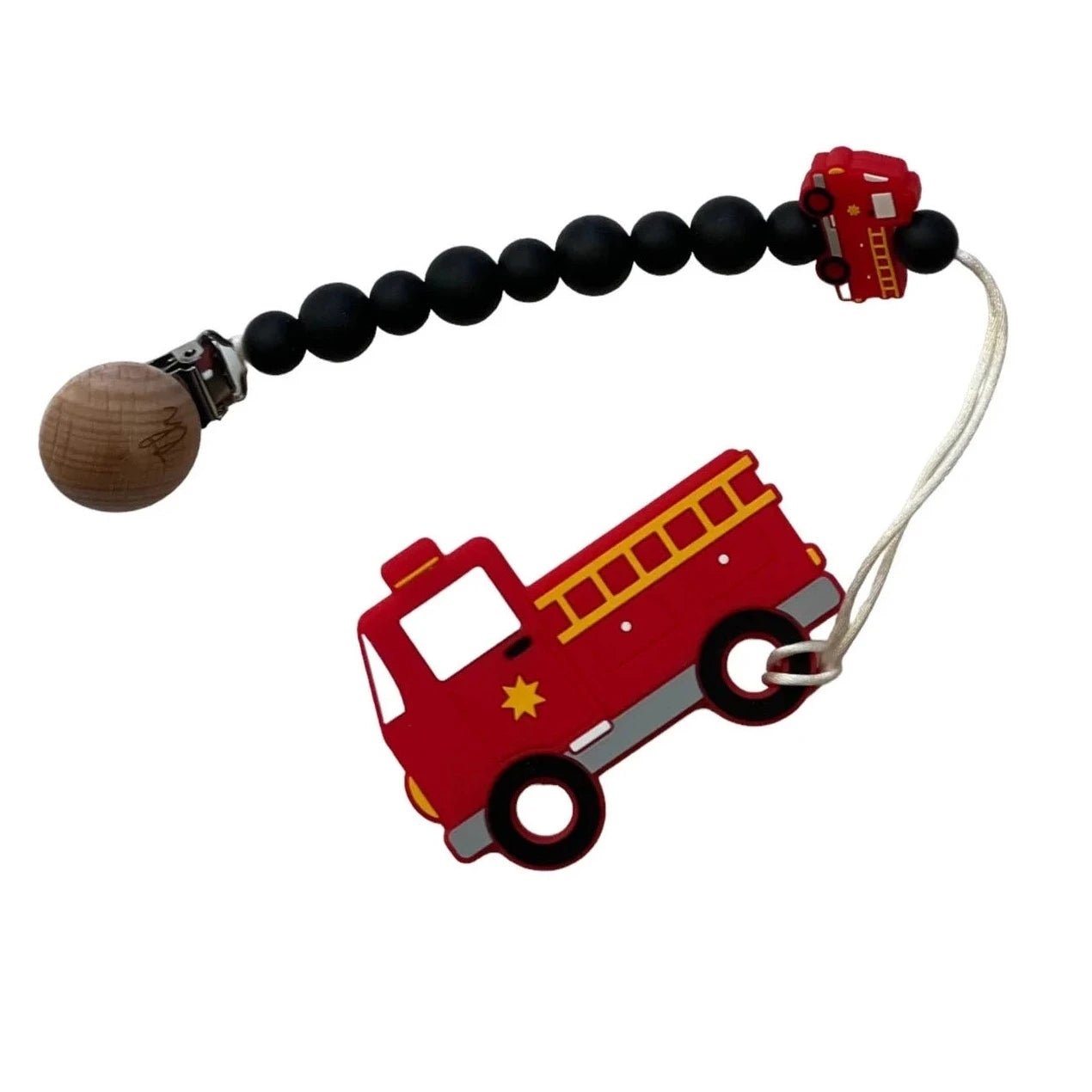 Fire Truck Teether & Clip Bundle - Nico