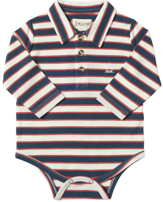 SEYMOUR piqué polo onesie