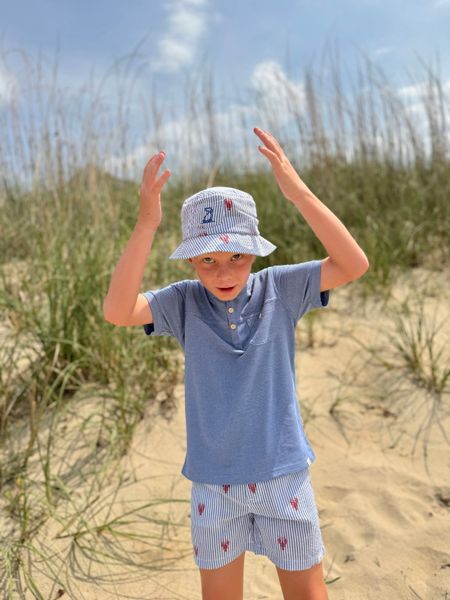 CREW lobster seersucker woven shorts
