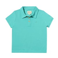 Shipping Aqua Pique Polo