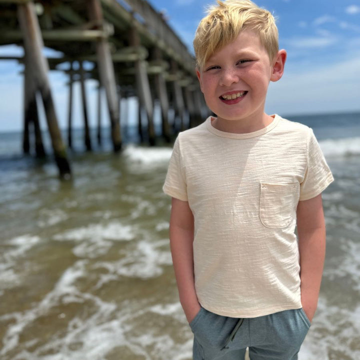 Josh Beige Tee for Boys | 100% Cotton