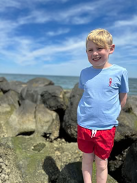MARINE blue lobster embroidered tee