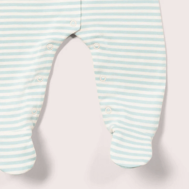 Blue Striped Rainbow Organic Babygrow