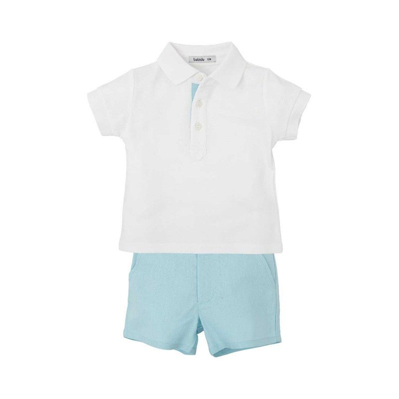 Lirio White Polo Shirt & Shorts - Nico
