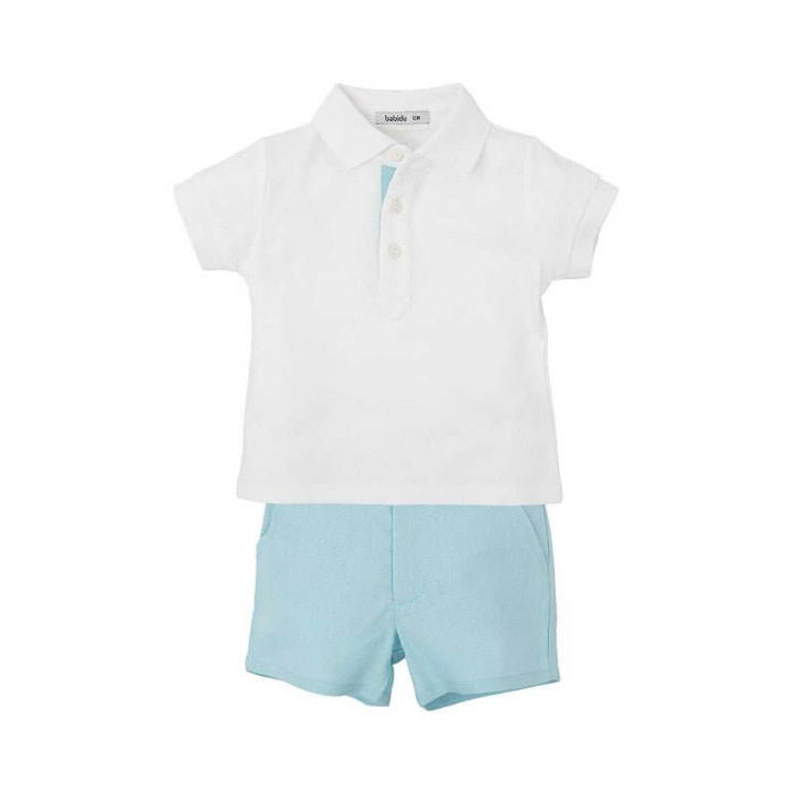 Lirio White Polo Shirt &amp; Shorts - Nico