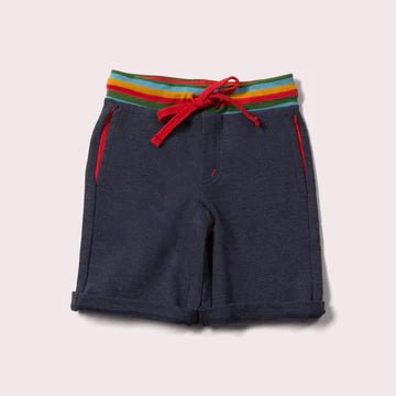 Navy Marl Comfy Jogger Shorts - Nico