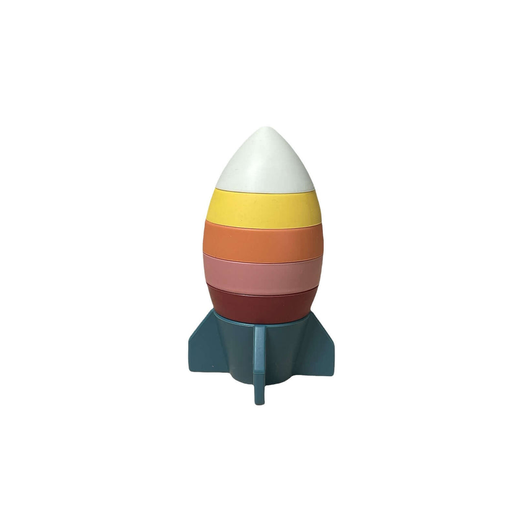 Rocket Ship Silicone Stacker Teether - Nico